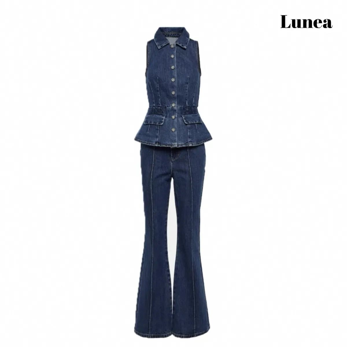 ノースリーブデニムセットアップ – Lunea ノースリーブデニムセットアップ – Lunea